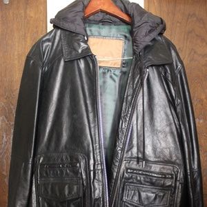 Zara Man's Black Leather Jacket